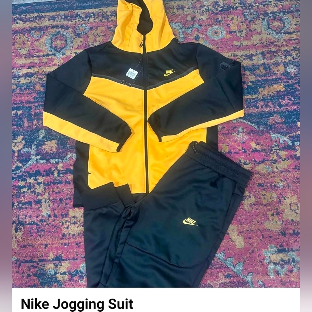 Nike Black and Gold Tracksuit